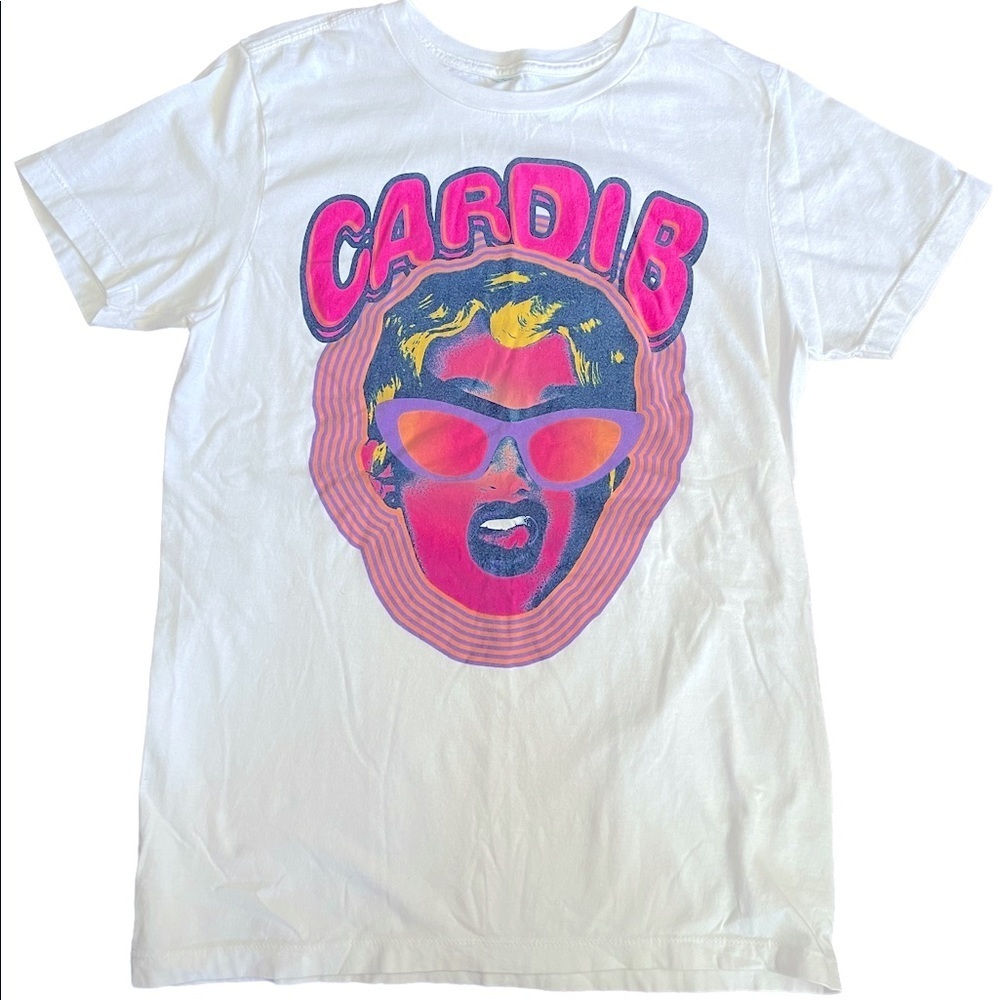 Cardi B short sleeve cotton graphic tee size S/M
